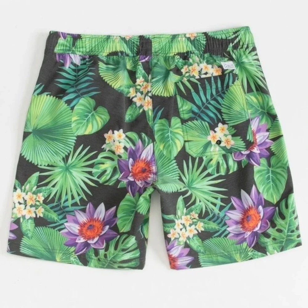 Blue Crown NWT Lotus Palm Men's Boardshorts Medium